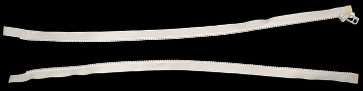 Plastic Zipper: 2-Way / Open End / Plastic Teeth / Regular Head / Teeth & Tape Colour is Eggshell White