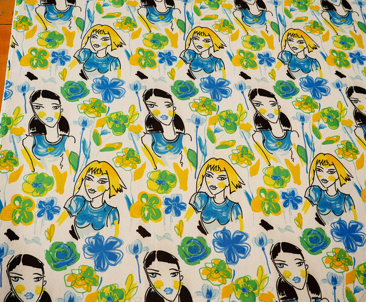 Stretch Knit Printed Mesh_Ladies